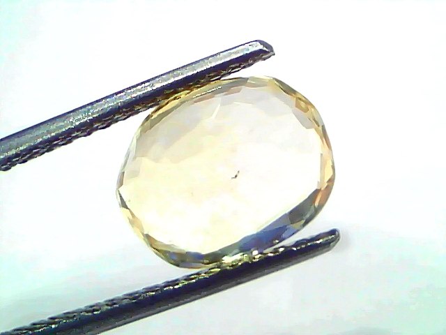 4.08 Ct IGI Certified Unheated Natural Ceylon Yellow Sapphire Pukhraj – 4.48 Ratti