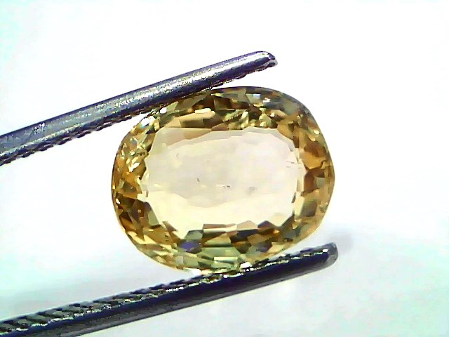 4.08 Ct IGI Certified Unheated Natural Ceylon Yellow Sapphire Pukhraj – 4.48 Ratti