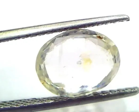 4.12 Ct Unheated Untreated Natural Ceylon White Sapphire Safed Pukhraj - Venus Gems