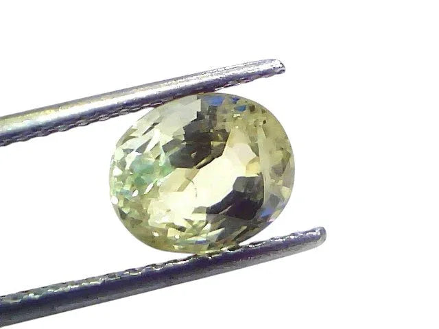 4.09 Ct GII Certified Unheated Untreated Natural Ceylon Yellow Sapphire - Venus Gems