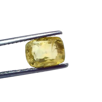 4.09 Ct GII Certified Unheated Untreated Natural Ceylon Yellow Sapphire - Venus Gems