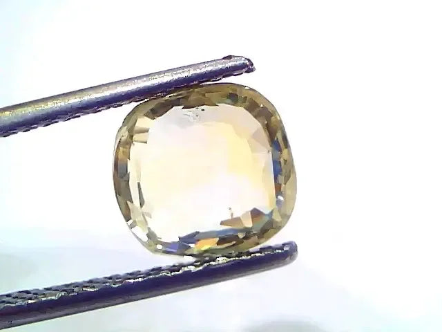 4.06 Ct GII Certified Unheated Untreated Natural Ceylon Yellow Sapphire - Venus Gems