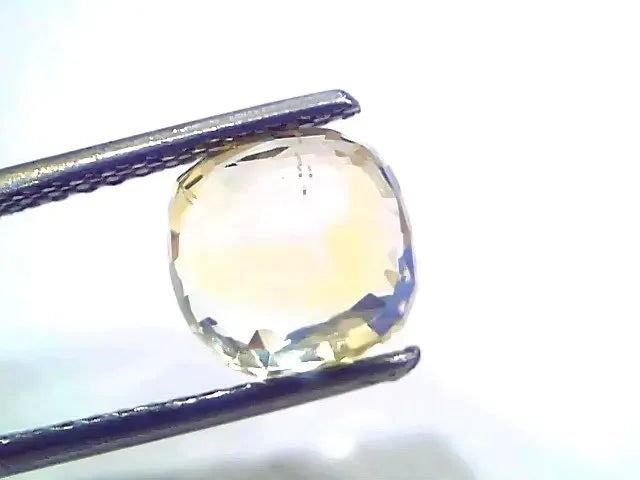 4.06 Ct GII Certified Unheated Untreated Natural Ceylon Yellow Sapphire - Venus Gems