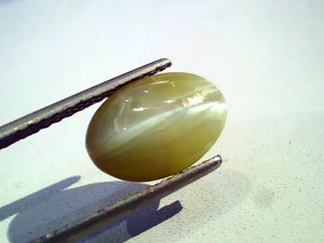 4.10 Ct Certified Untreted Natural Chrysoberyl Cats Eye,Lehsunia