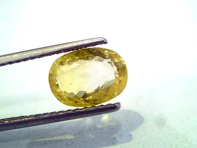 4.09 Ct Unheated Untreted Natural Ceylon Yellow Sapphire/Pukhraj