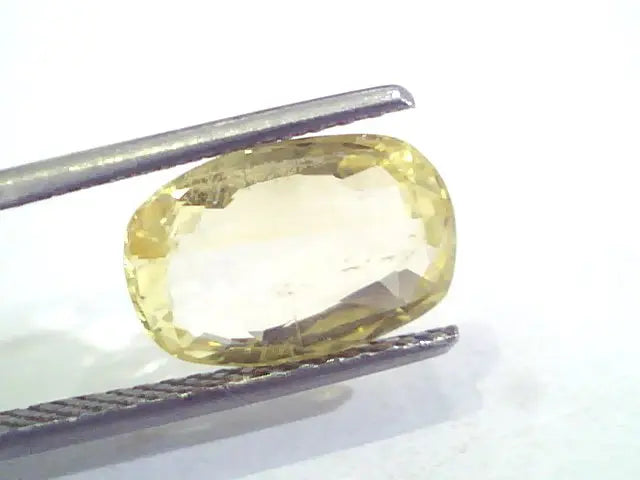 4.10 Ct 6.9 Ratti Unheated Untreated Natural Ceylon Yellow Sapphire
