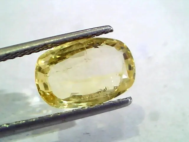 4.10 Ct 6.9 Ratti Unheated Untreated Natural Ceylon Yellow Sapphire