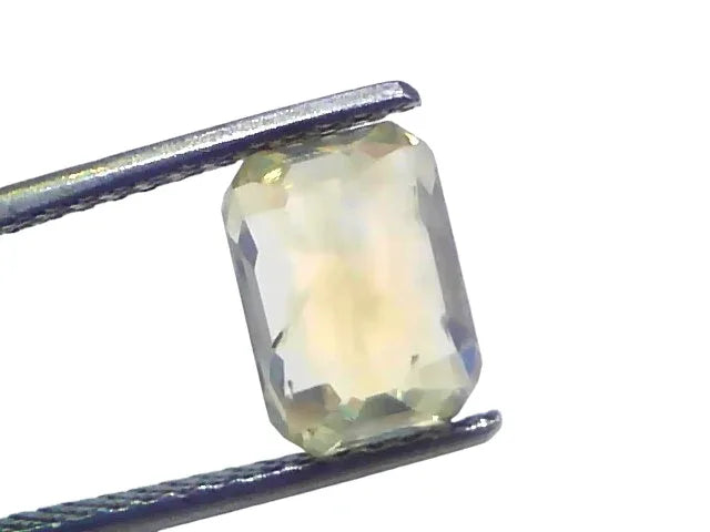 4.15 Ct Certified Unheated Untreated Natural Ceylon Yellow Sapphire - Venus Gems