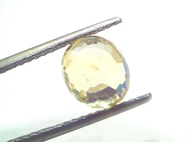4.10 Ct GII Certified Unheated Untreated Natural Ceylon Yellow Sapphire - Venus Gems