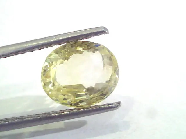 4.12 Ct 6.9 Ratti Unheated Untreated Natural Ceylon Yellow Sapphire