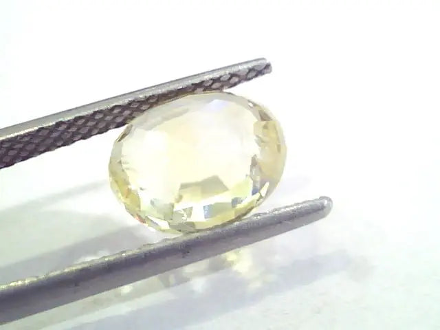 4.12 Ct 6.9 Ratti Unheated Untreated Natural Ceylon Yellow Sapphire