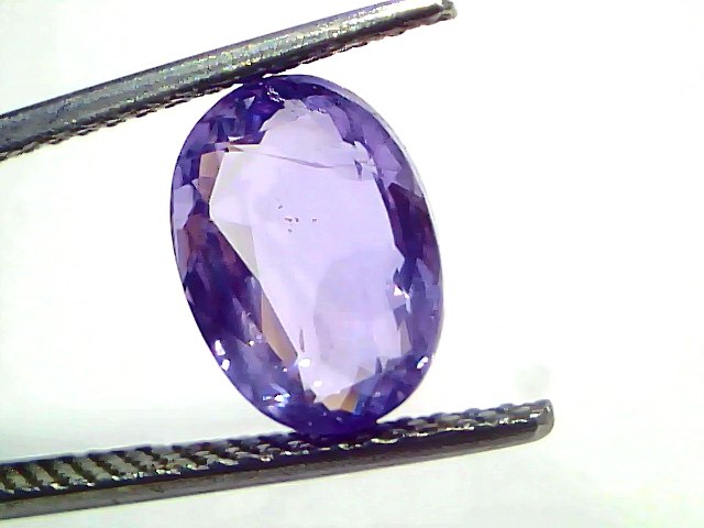 4.11 Carat IGI Certified Unheated Natural Ceylon Purple Sapphire Khooni Neelam – 4.5 Ratti
