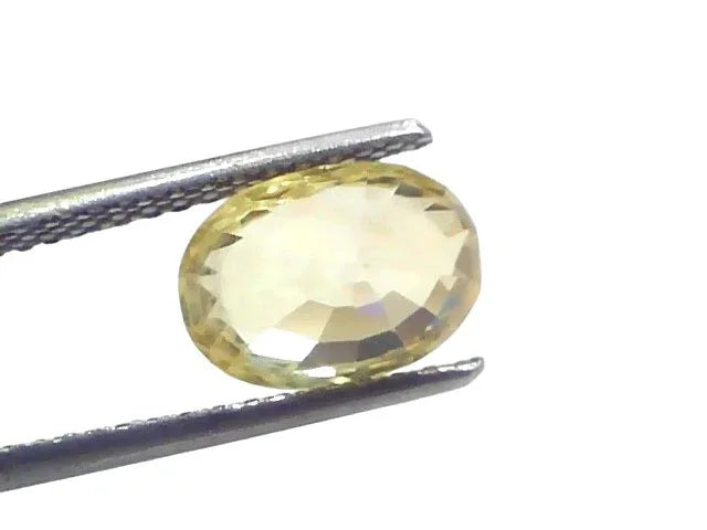 4.13 Ct IGI Certified Unheated Untreated Natural Ceylon Yellow Sapphire - Venus Gems