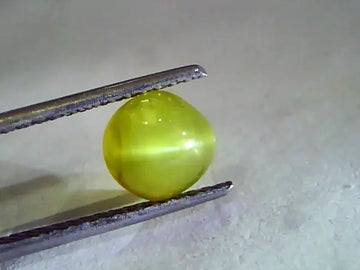 4.18 Ct IGI Certified Untreated Natural Chrysoberyl Cats Eye AAAAA