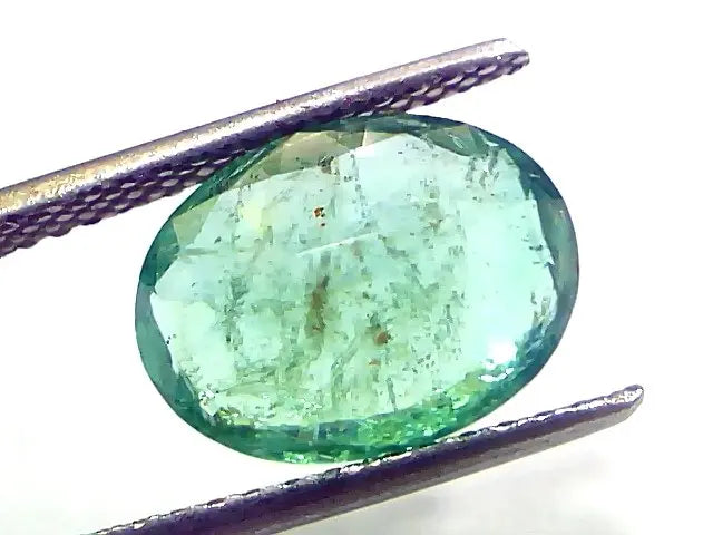 4.16 Ct Certified Untreated Natural Zambian Emerald Gemstone Panna