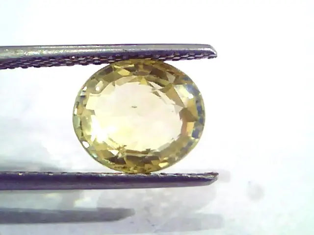 4.16 Ct IGI Certified Unheated Untreated Natural Ceylon Yellow Sapphire