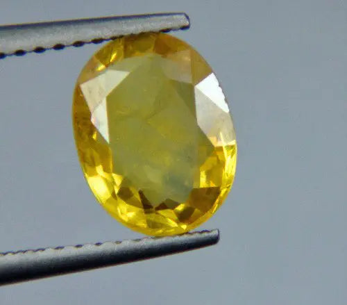 2.15 Carat Natural Bangkok Yellow Sapphire Gemstone,Real Pukhraj