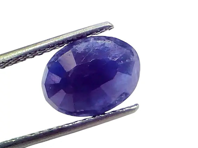 4.13 Ct Certified Unheated Untreated African Blue Sapphire Neelam Stone