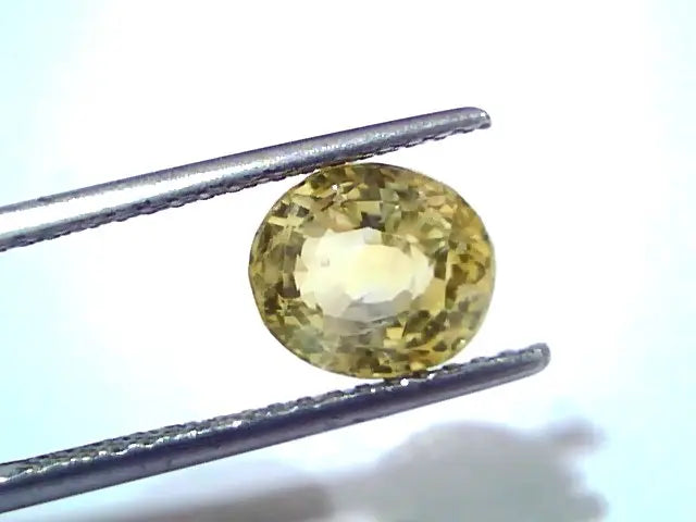 4.16 Ct IGI Certified Unheated Untreated Natural Ceylon Yellow Sapphire