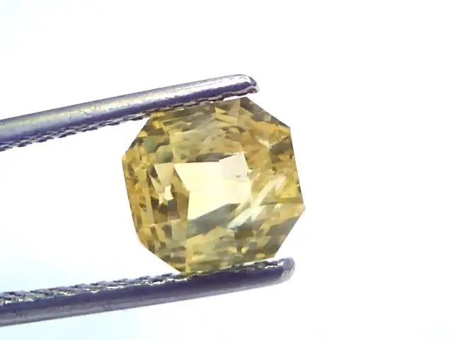 4.18 Ct IGI Certified Unheated Untreated Natural Ceylon Yellow Sapphire AAA