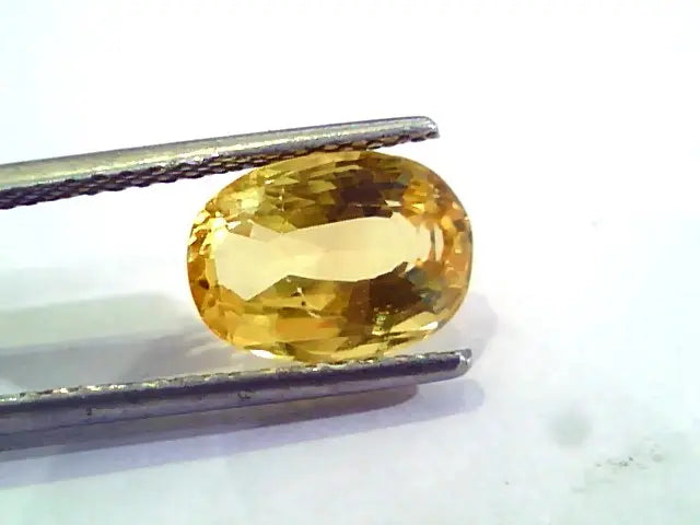 4.19 Ct Untreated Natural Ceylon Yellow Sapphire Gemstone AA
