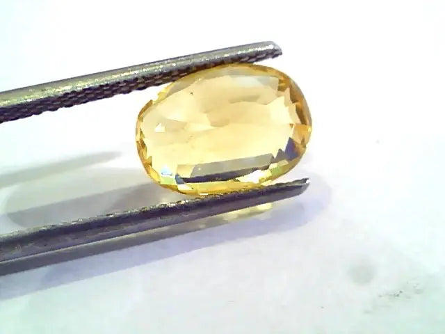 4.19 Ct Untreated Natural Ceylon Yellow Sapphire Gemstone AA