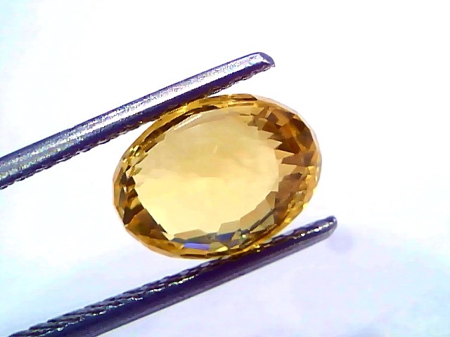 4.18 Ct IGI Certified Unheated Natural Ceylon Yellow Sapphire Pukhraj – 4.59 Ratti