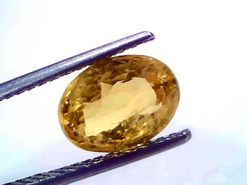 4.18 Ct IGI Certified Unheated Natural Ceylon Yellow Sapphire Pukhraj – 4.59 Ratti