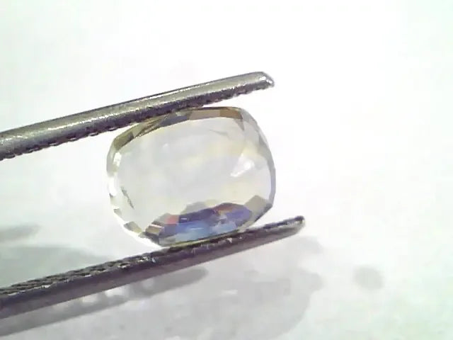 4.22 Ct Unheated Untreated Natural White Sapphire Safed Pukhraj - Venus Gems