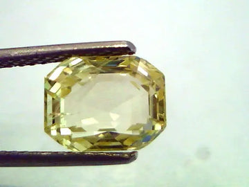 4.23 Ct Unheated Untreated Natural CeylonYellow Sapphire/Pukhraj