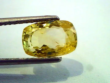 4.17 Ct Unheated IGI Certified Natural Ceylon Yellow Sapphire