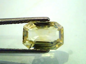 4.21 Ct GII Certi Unheat Untreat Natural Ceylon Yellow Sapphire