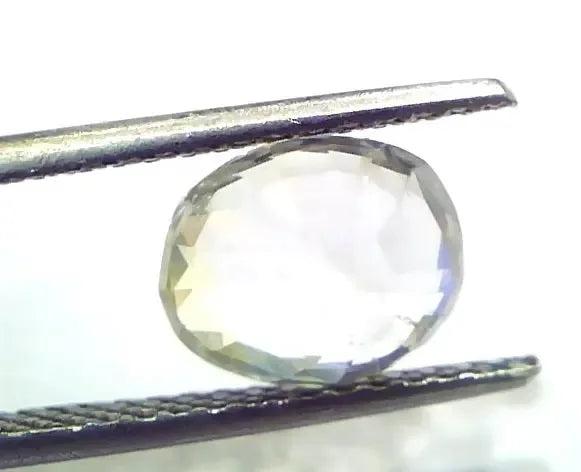 4.27 Ct Unheated Untreated Natural Ceylon White Sapphire Safed Pukhraj - Venus Gems