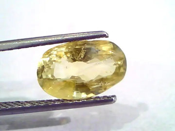 4.27 Ct IGI Certified Unheated Untreated Natural Ceylon Yellow Sapphire