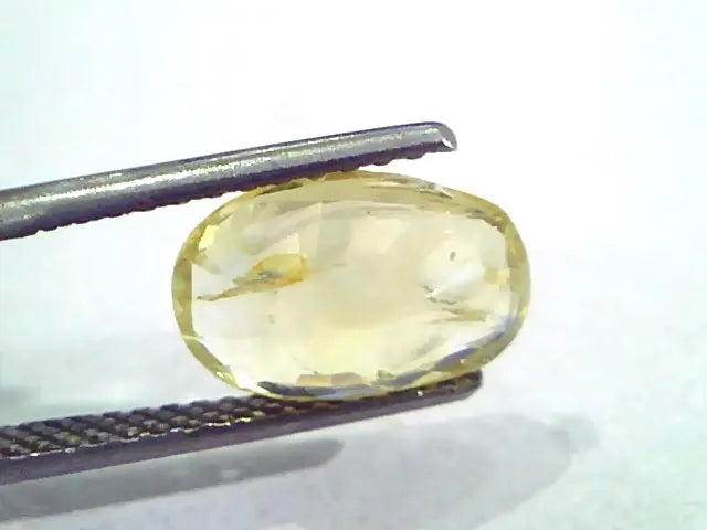 4.27 Ct IGI Certified Unheated Untreated Natural Ceylon Yellow Sapphire