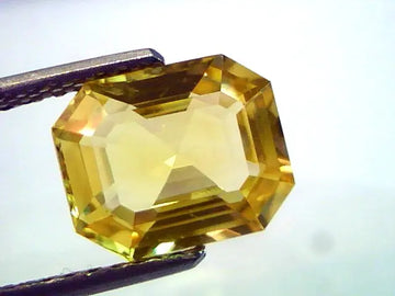 4.28 Ct Unheated Untreated Natural Ceylon Yellow Sapphire AAAAA