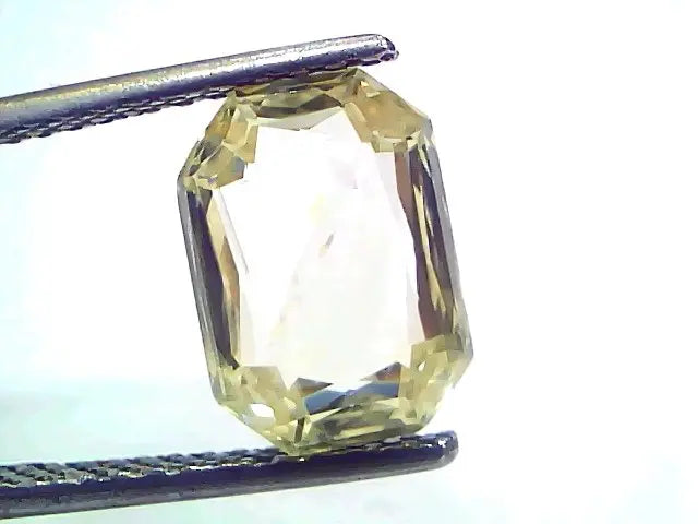 4.29 Ct GII Certified Unheated Untreated Natural Ceylon Yellow Sapphire