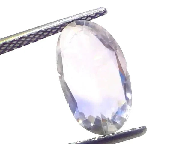 4.34 Ct Certified Unheated Untreated Natural Ceylon White Sapphire - Venus Gems
