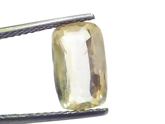 4.32 Ct GII Certified Unheated Untreated Natural Ceylon Yellow Sapphire - Venus Gems