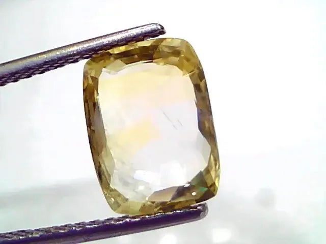 4.33 Ct IGI Certified Unheated Untreated Natural Ceylon Yellow Sapphire - Venus Gems