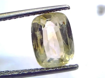 4.37 Ct Unheated Untreated Natural Ceylon Yellow Sapphire Gems