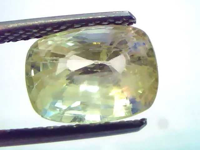 4.35 Ct Unheated Untreted Natural Ceylon Yellow Sapphire/Pukhraj