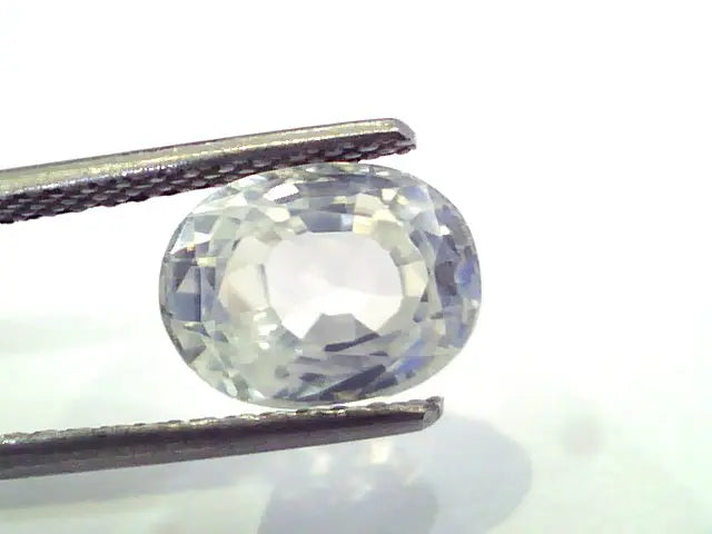 4.35 Ct Unheated Untreated Natural Ceylon White Sapphire/Safed Pukhraj
