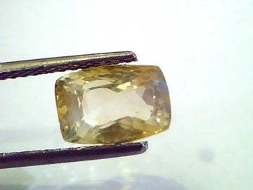 4.46 Ct Unheated Untreated Natural Ceylon Yellow Sapphire Pukhraj