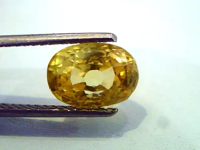 4.35 Ct Unheated Untreated Natural Ceylon Yellow Sapphire AAAAA