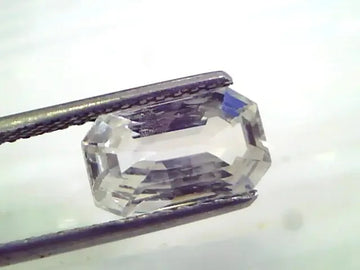 4.38 Ct Unheated Untreated Natural Ceylon White Sapphire Gems - Venus Gems