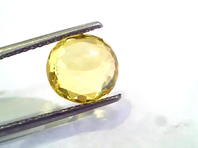 4.41 Ct Untreated Natural Ceylon Yellow Sapphire Gemstones AA