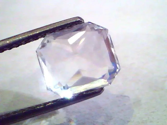 4.40 Ct Unheated Untreated Natural Premium White Sapphire Gemstone