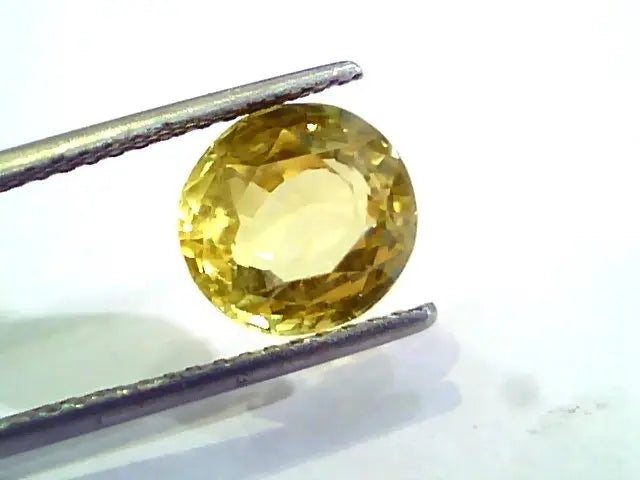 4.41 Ct Untreated Natural Ceylon Yellow Sapphire Gemstones AA