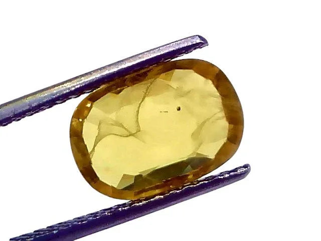 4.43 Ct Natural Yellow Sapphire Pukhraj Jupiter Gemstone (Heated) - Venus Gems